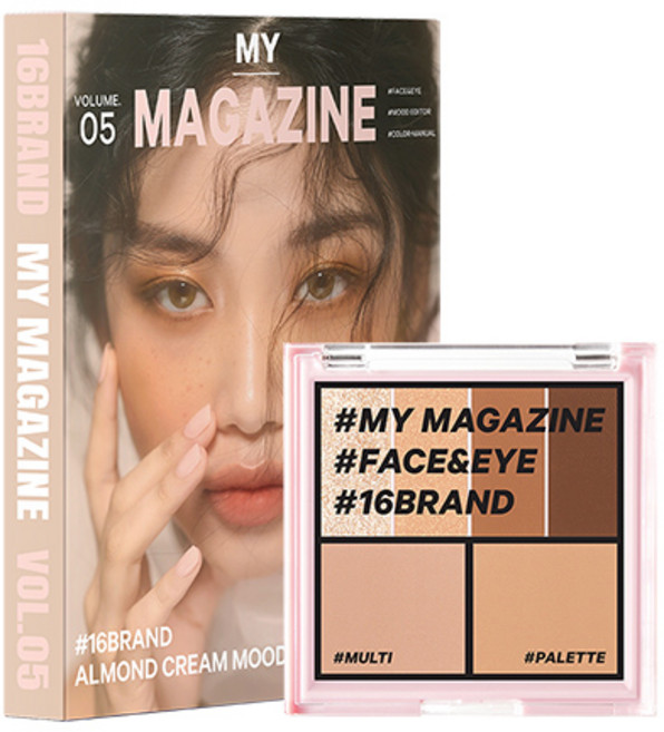 16브랜드 마이 매거진 아이팔레트 8.5g, Vol 05 아몬드 크림 무드, 1개