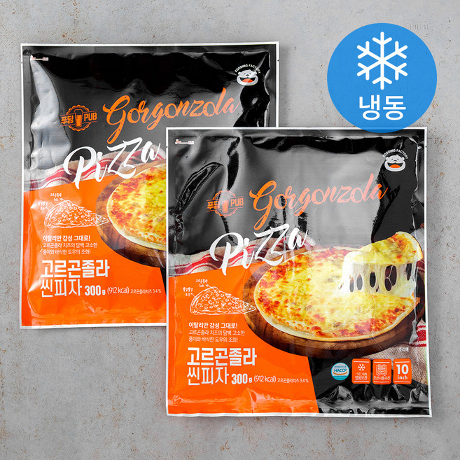 푸딩팩토리 고르곤졸라 씬피자 (냉동), 300g, 1개입, 2개