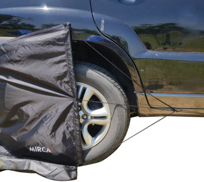미르카 차박 캠핑 범퍼 바람막이, 블랙