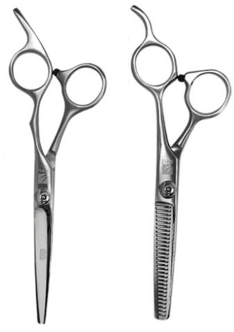 이키루 하이엔드 헤어컷 가위 + 틴닝 가위 세트, 1세트