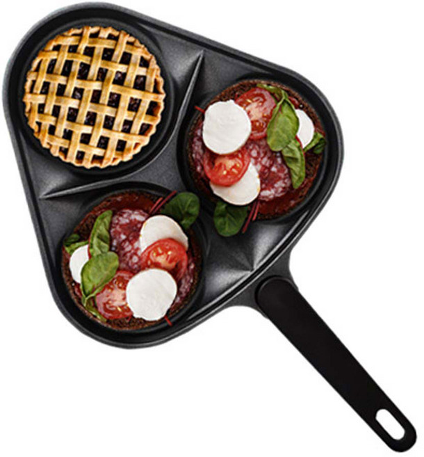 키친아트 휴브 3구 에그팬, 24.7cm, 1개