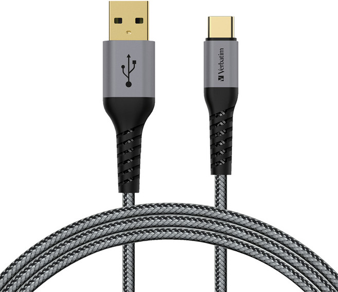 버바팀 C타입 to A 케블라 케이블 30cm, 0.3m, 그레이, 1개