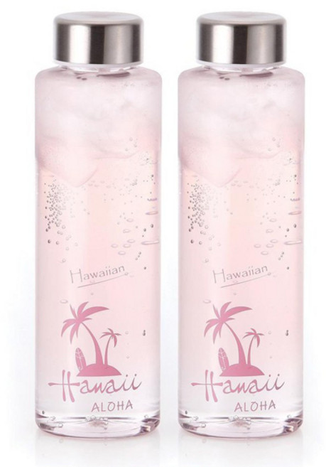 비프로젝트 하와이안 트라이탄 물병 2p, 알로하핑크, 1L, 2개