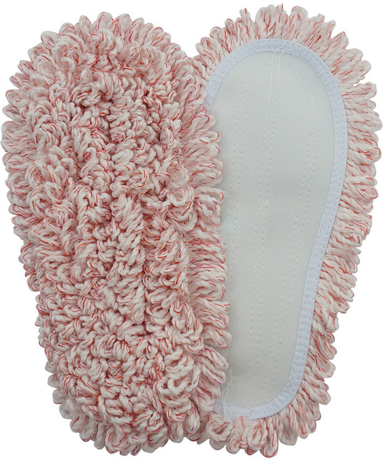 홍기실내화 고리형 청소슬리퍼 리필패드 좌우세트 일반용, 1세트, 레드