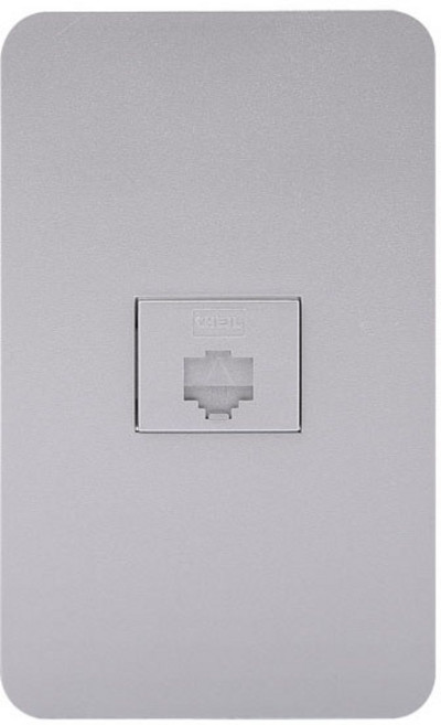 제일전기 전등 스위치 커버 8P 1구 실버, 1개