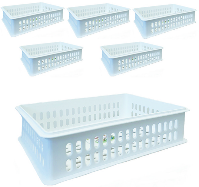 데코즈인 데코 A4 시스템 바구니, 화이트, 6개