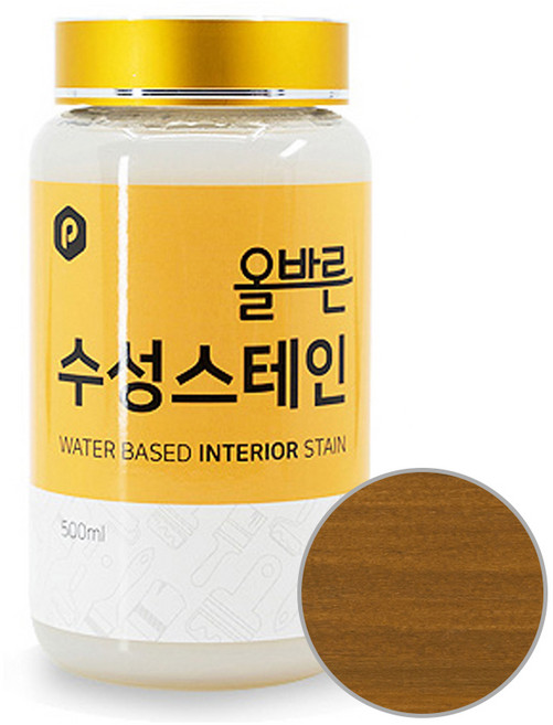 페인트인포 올바른 수성 스테인, 533 호두나무, 500ml, 1개