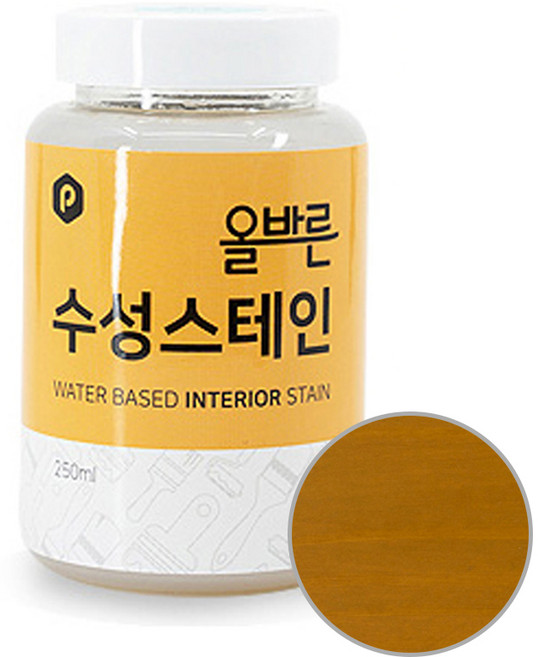 페인트인포 올바른 수성 스테인 페인트, 502 소나무, 250ml, 1개