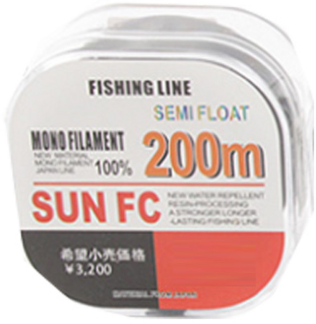 SUN FC 세미플로팅 원줄 모노라인 낚싯줄 200m, 1개