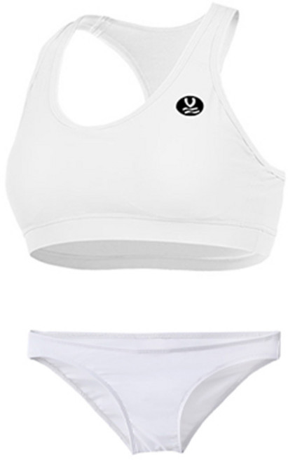 벤디스 여성용 비치웨어 수영복 비키니 브라탑 F702 + 심플 팬티 F804, 화이트