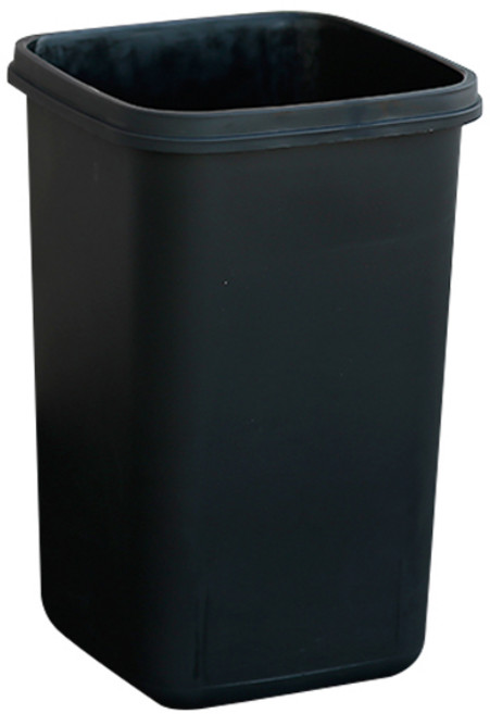 바이굿즈 뚜껑제외 정사각 종량제 휴지통, 검정