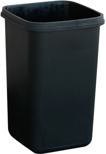 바이굿즈 뚜껑제외 정사각 종량제 휴지통 20L, 검정