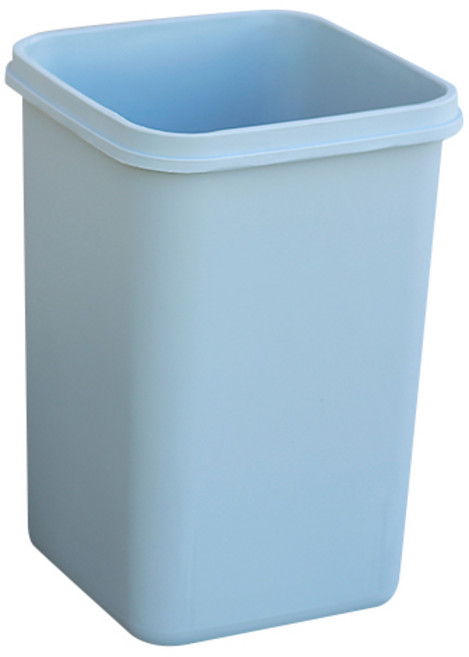 바이굿즈 뚜껑제외 정사각 종량제 휴지통, 회색