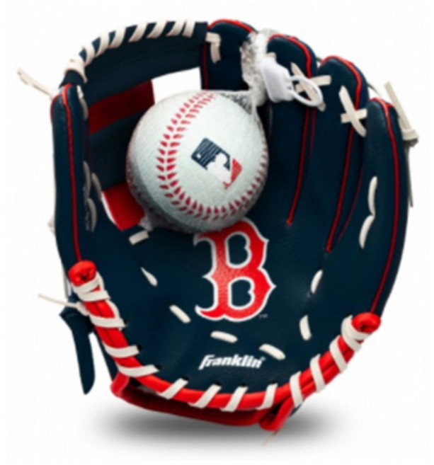 프랭클린 MLB 보스턴 주니어 글러브 우투용 76099F02, 네이비 + 레드, 1개