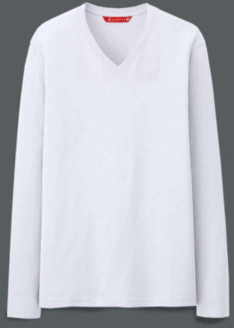 알베테 베이직 통기성 브이넥 긴팔 티셔츠 24 BE-LV