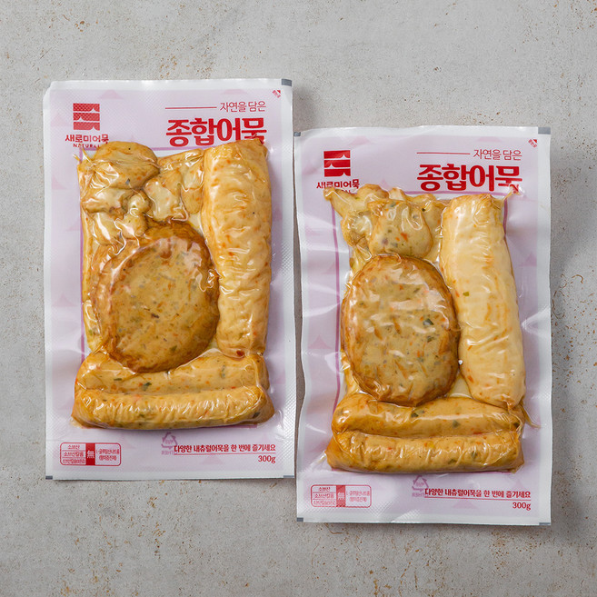 새로미어묵 내츄럴 종합어묵, 300g, 2팩