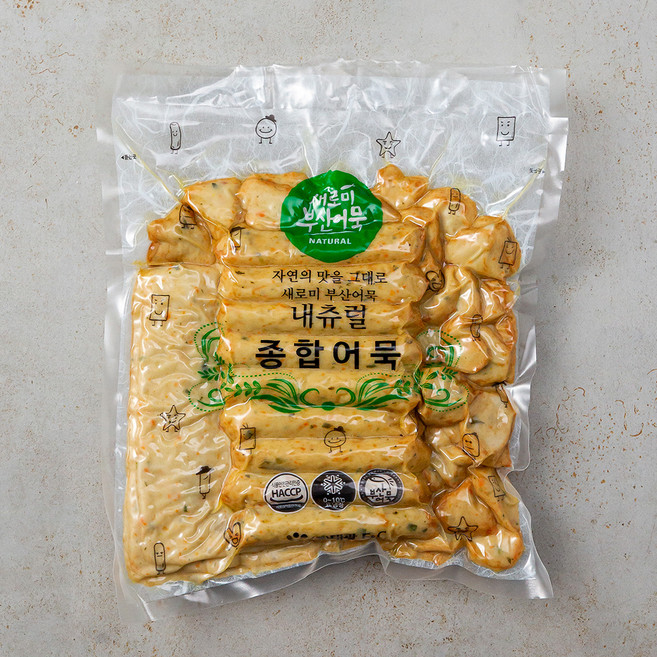 새로미어묵 내츄럴 종합어묵, 1kg, 1팩