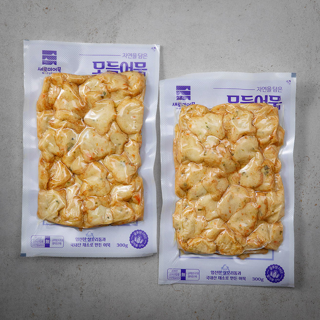 새로미어묵 내츄럴 모듬어묵, 300g, 2팩