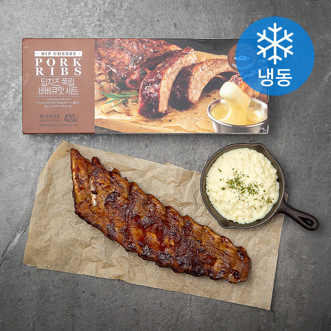딥치즈 폭립 바베큐맛 (냉동), 420g, 1팩