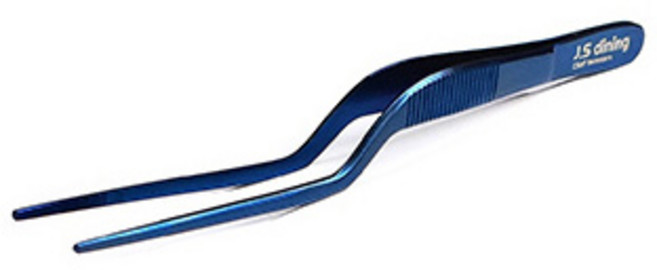 제이에스다이닝 요리용 핀셋 14cm 오프셋 트위저, 블루, 1개