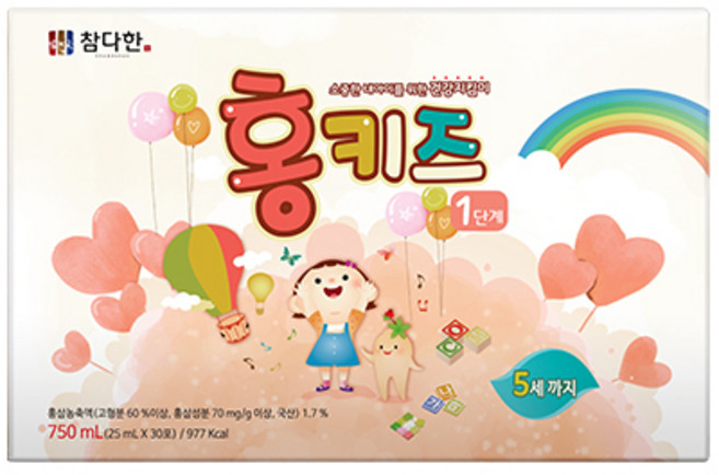 참다한 홍키즈 1단계 홍삼진액 30p, 750ml, 1개