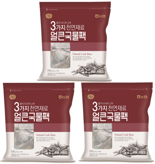 농협 아름찬 얼큰국물팩 10p, 200g, 3세트