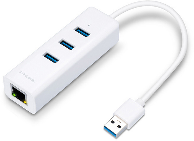 티피링크 기가비트 2 in 1 이더넷 어댑터 USB 3.0 3포트 허브 UE330, 혼합색상, 1개