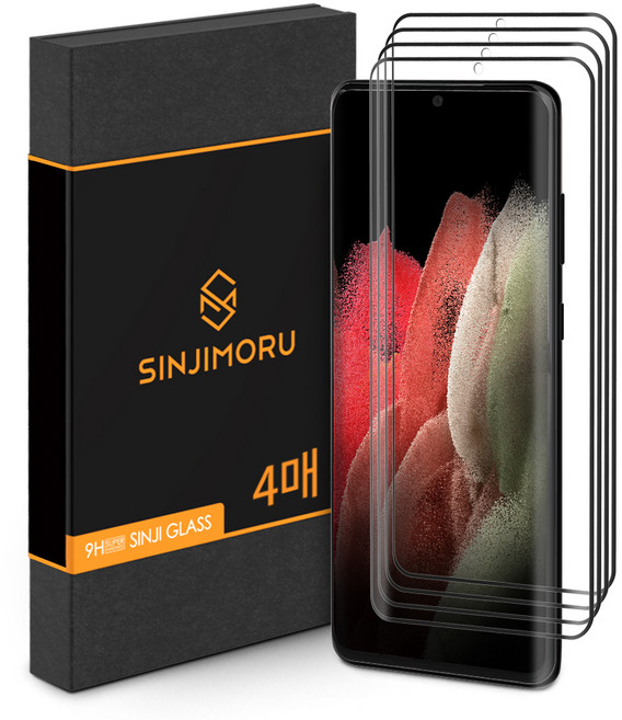 SINJIMORU 3D曲面滿版手機螢幕保護貼 4入, 1組