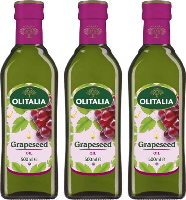 OLITALIA 奧利塔 葡萄籽油, 500ml, 3瓶