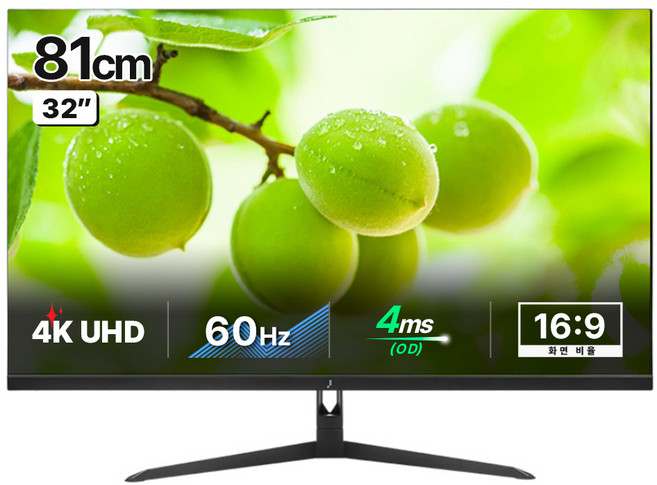 주연테크 4K UHD USB C 노트북 영상출력 모니터 + 리모콘, 81cm, V32UE(일반)