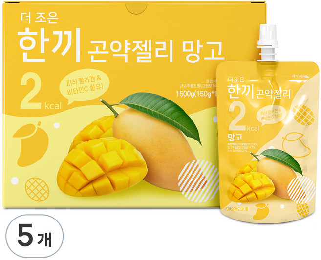더존건강 더조은 한끼곤약젤리 망고 10개입, 1.5kg, 5개