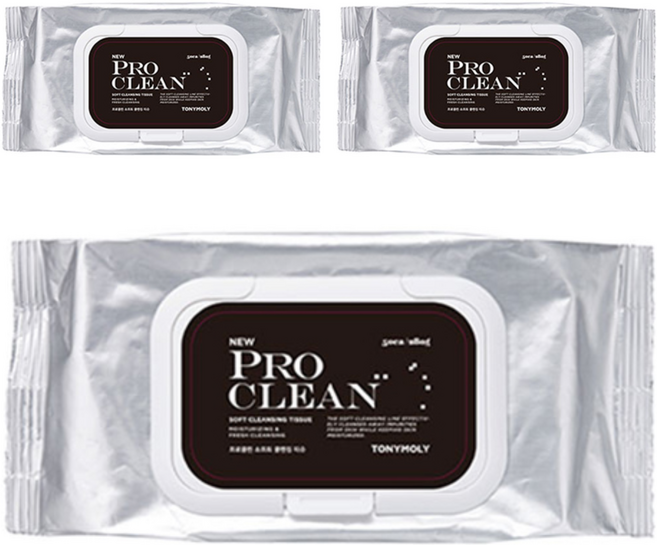 토니모리 프로클린 소프트 클렌징 티슈, 50매입, 3개