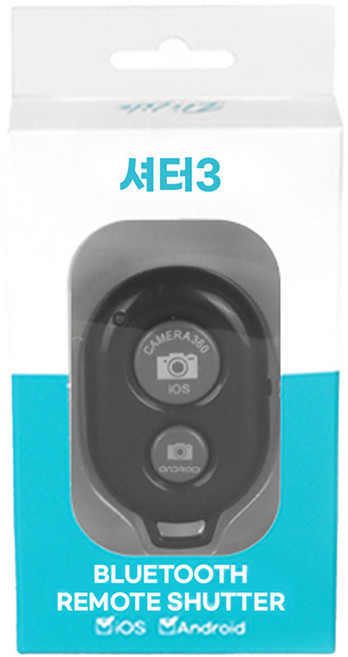 이츠라이프 블루투스 스마트폰 셀카봉 무선 리모컨, ITS-BR1, 블랙, 1개