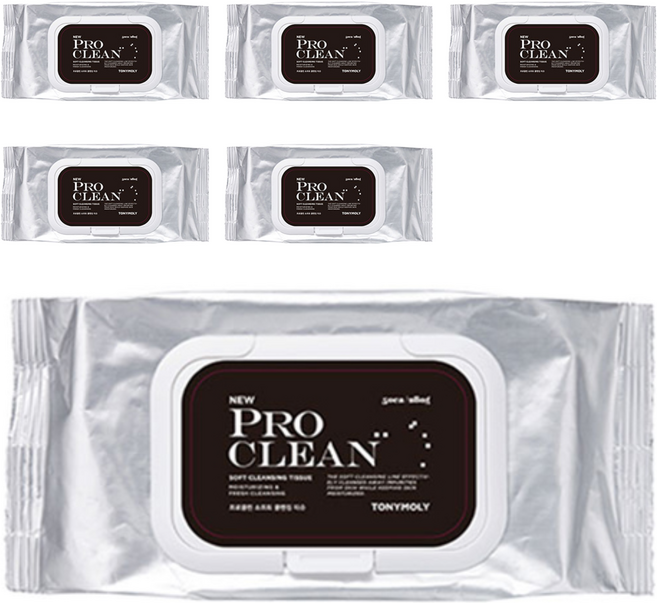 토니모리 프로클린 소프트 클렌징 티슈, 50매입, 6개