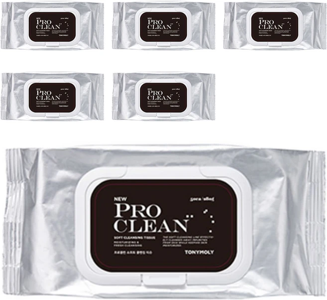 토니모리 프로클린 소프트 클렌징 티슈, 50매입, 6개 - 쿠팡