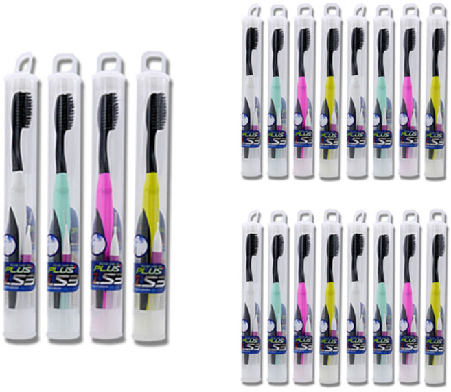 플러스153 미세모 칫솔 랜덤발송, 20개