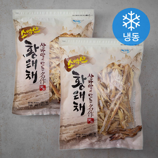해그린푸드 소백산 산바람 황태채 (냉동), 300g, 2개
