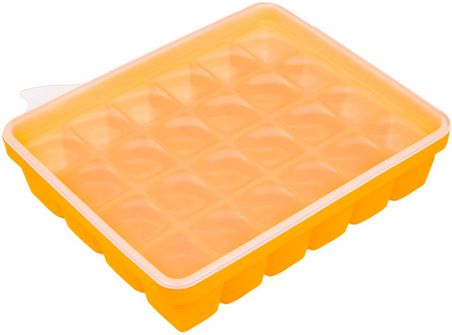 실리팟 실리콘 얼음 트레이 24구, 오렌지, 1개