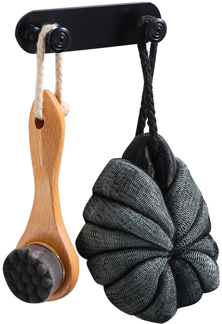 모나코올리브 메탈라인 다용도 후크 2구 + 실란트픽스, 블랙(후크), 1세트