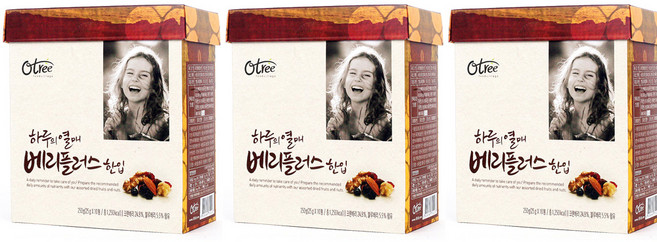 오트리 하루의열매 베리플러스 한입 믹스넛, 250g, 3개