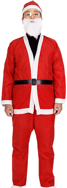 홈파티 산타복 성인남성용 5종 세트, 래드, 1세트