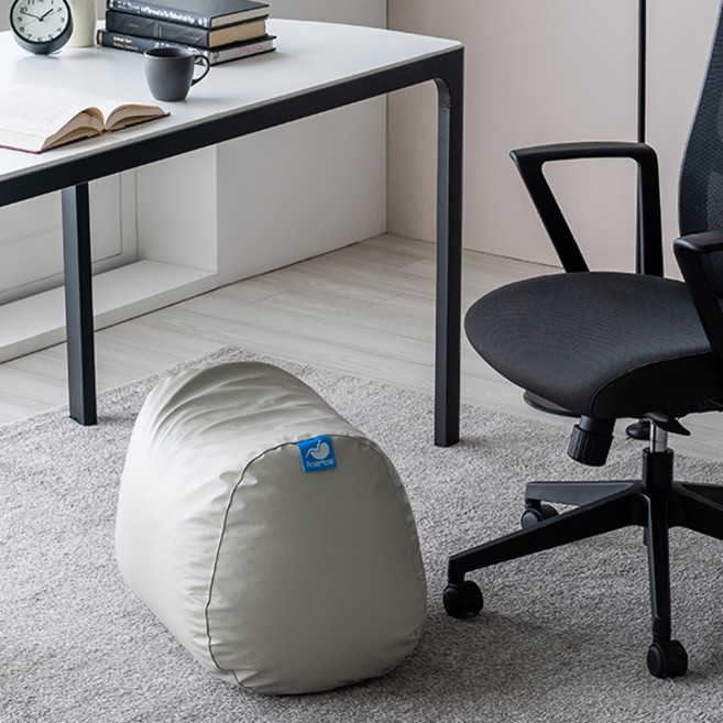 폴리몰리 PU 에그 풋스툴 발받침대, 라이트그레이