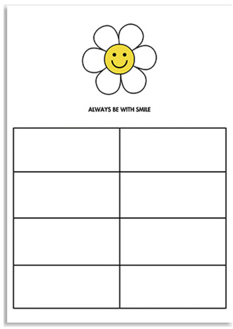멜팅스튜디오 프리미엄 냉장고 자석 메모 화이트 보드 Bombom Smile
