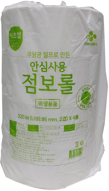 이츠웰 실속 점보롤 220m, 1개, 2겹, 4롤