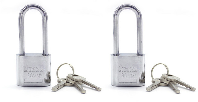긴고리 자물쇠 열쇠 30mm, 2세트
