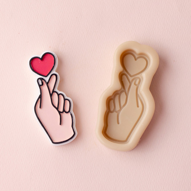 앵글띵 실리콘몰드 2p, 사이즈UP 뉴 손하트