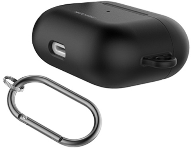 매치나인 에어팟 프로 하드케이스 + 카라비너, 블랙, 1개