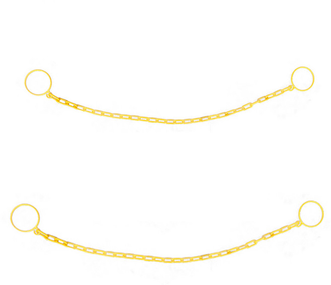 동광세이프티 8mm 칼라콘 체인 걸이대 노란색 2p + 고리 2p, 1세트