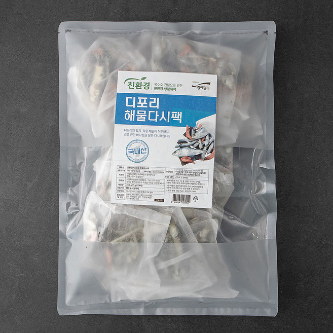 청해명가 친환경 디포리 해물다시팩, 15g, 24개입, 1개