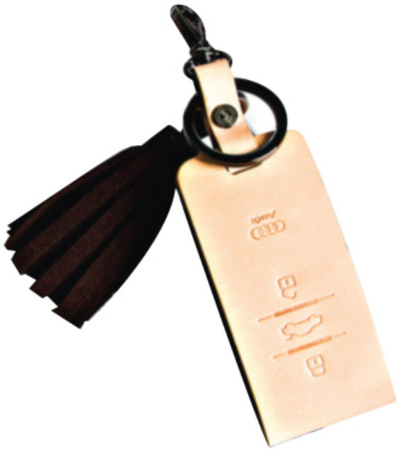 제렌폴 아우디 스마트키 케이스, 태닝베이지(케이스) + 다크브라운(태슬), 아우디 ZA01